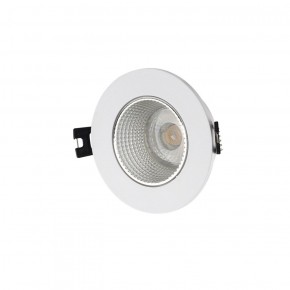 DK3061-WH+CH Встраиваемый светильник, IP 20, 10 Вт, GU5.3, LED, белый/хром, пластик в Камышлове - kamyshlov.ok-mebel.com | фото
