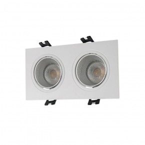 DK3072-WH+CH Встраиваемый светильник, IP 20, 10 Вт, GU5.3, LED, белый/хром, пластик в Камышлове - kamyshlov.ok-mebel.com | фото