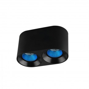 DK3096-BK+CY Светильник накладной IP 20, 10 Вт, GU5.3, LED, черный/голубой, пластик в Камышлове - kamyshlov.ok-mebel.com | фото