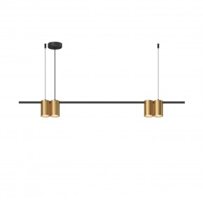 DK4061-BK+SG Подвесной светильник ORBIT, IP20, 4xGU10 LED до 15 Вт, черный + сатинированное золото, алюминий в Камышлове - kamyshlov.ok-mebel.com | фото 3