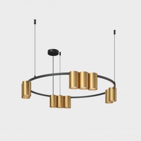 DK4065-BK+SG Подвесной светильник ORBIT , IP20, 10xGU10 LED до 15 Вт, черный + сатинированное золото, алюминий в Камышлове - kamyshlov.ok-mebel.com | фото 2
