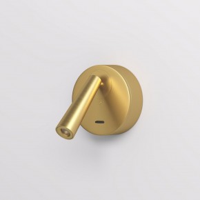 DK5072-SB Бра SHINE WALL со светодиодом, D104*H68, IP20, 3000К, 3W, RA?90, сатинированная латунь, алюминий в Камышлове - kamyshlov.ok-mebel.com | фото 2