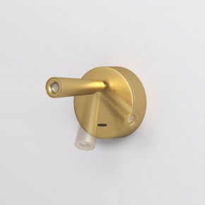 DK5072-SB Бра SHINE WALL со светодиодом, D104*H68, IP20, 3000К, 3W, RA?90, сатинированная латунь, алюминий в Камышлове - kamyshlov.ok-mebel.com | фото 3