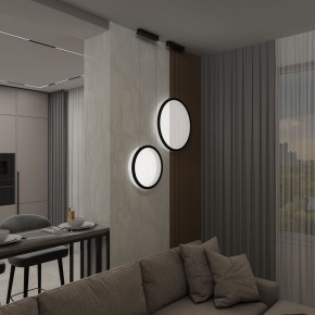 DK6604-BK Подвесной вертикальный светильник Veil со светодиодом H1500 d450 220V 36W 3000-6000K IP20 черный алюминий в Камышлове - kamyshlov.ok-mebel.com | фото 9