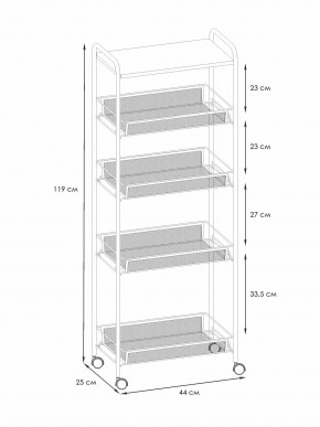 Э 443 ГР Этажерка "Ладья 25КС" Графит в Камышлове - kamyshlov.ok-mebel.com | фото 2