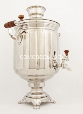 Электрический самовар из латуни на 10 л "Под серебро" в наборе №1 в Камышлове - kamyshlov.ok-mebel.com | фото 4