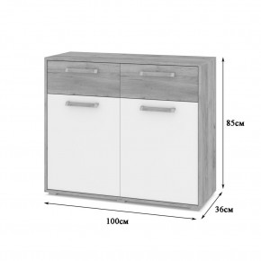 ФЛОРИДА Гостиная (модульная) дуб серый/белый в Камышлове - kamyshlov.ok-mebel.com | фото 6