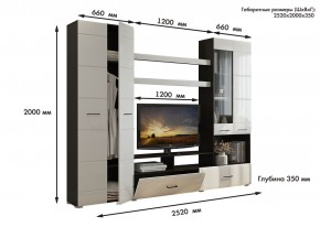 Гостиная Альфа МДФ (Венге/Белый глянец) в Камышлове - kamyshlov.ok-mebel.com | фото 3