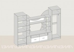 Гостиная Аллегро с 2 шкафами вариант-5 (венге/дуб белфорт) в Камышлове - kamyshlov.ok-mebel.com | фото 2