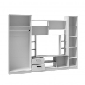 Гостиная СОЛО ЛДСП Белый /ЛДСП Дуб крафт золотой в Камышлове - kamyshlov.ok-mebel.com | фото 2