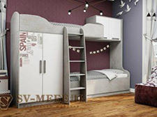 Кровать двухъярусная Грей в Камышлове - kamyshlov.ok-mebel.com | фото 1