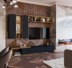 ХЛОЯ Гостиная (Дуб Вотан/Обсидиан) модульная в Камышлове - kamyshlov.ok-mebel.com | фото 11