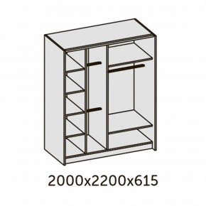 ИННЭС-5 Шкаф-купе 2-х дв. 2000 (2дв. Ф1 - венге) в Камышлове - kamyshlov.ok-mebel.com | фото 3