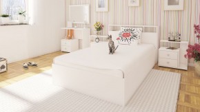 Камелия Кровать 1200, цвет белый, ШхГхВ 123,5х217х78,2 см., сп.м. 1200х2000 мм., без матраса, основание есть в Камышлове - kamyshlov.ok-mebel.com | фото 4