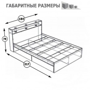 Камелия Кровать 1800, цвет белый, ШхГхВ 183,5х217х78,2 см., сп.м. 1800х2000 мм., без матраса, основание есть в Камышлове - kamyshlov.ok-mebel.com | фото 4