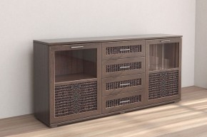 Кэт-4 Комодино (МДФ Венге/Экокожа Caiman коричневый) в Камышлове - kamyshlov.ok-mebel.com | фото