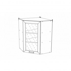 КГ "Агава" ВВУС550 Шкаф навесной угловой h 900 Лиственница темная в Камышлове - kamyshlov.ok-mebel.com | фото
