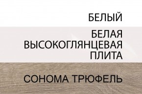 Комод 2D-1S/TYP 34, LINATE ,цвет белый/сонома трюфель в Камышлове - kamyshlov.ok-mebel.com | фото 3