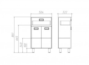 Комод 50 Cube с 1 ящиком Домино (DC5015K) в Камышлове - kamyshlov.ok-mebel.com | фото 3