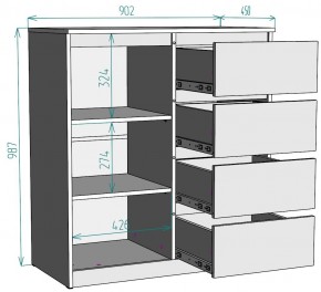 Комод Мальта K115 в Камышлове - kamyshlov.ok-mebel.com | фото 2