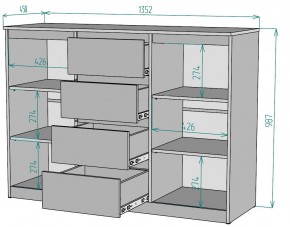 Комод Мальта K118 в Камышлове - kamyshlov.ok-mebel.com | фото 2