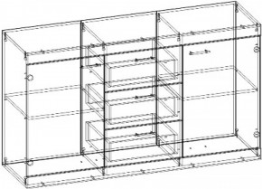 СОНАТА КС-1500 Комод (Дуб сонома/Белый глянец) в Камышлове - kamyshlov.ok-mebel.com | фото 2