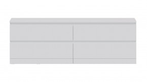 Комод Варма 4Д низкий с четырьмя выдвижными ящиками, цвет белый в Камышлове - kamyshlov.ok-mebel.com | фото 2