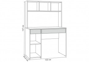 Компьютерный стол Комфорт 12.77 F белый РЕ шагрень в Камышлове - kamyshlov.ok-mebel.com | фото 2