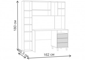 Компьютерный стол Комфорт 12.95 N дуб сонома / сатин в Камышлове - kamyshlov.ok-mebel.com | фото 2