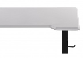 Компьютерный стол Маркос с механизмом подъема 120х75х75 белая шагрень / черный в Камышлове - kamyshlov.ok-mebel.com | фото 8