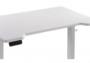 Компьютерный стол Маркос с механизмом подъема 120х75х75 белый / шагрень белая в Камышлове - kamyshlov.ok-mebel.com | фото 6