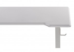 Компьютерный стол Маркос с механизмом подъема 120х75х75 белый / шагрень белая в Камышлове - kamyshlov.ok-mebel.com | фото 8