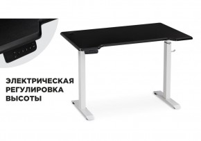 Компьютерный стол Маркос с механизмом подъема 120х75х75 черная шагрень / белый в Камышлове - kamyshlov.ok-mebel.com | фото