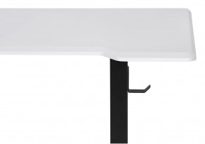 Компьютерный стол Маркос с механизмом подъема 140х80х75 белая шагрень / черный в Камышлове - kamyshlov.ok-mebel.com | фото 6