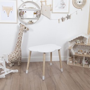 Комплект детский стол ОБЛАЧКО и стул ОБЛАЧКО ROLTI Baby (белая столешница/белое сиденье/береза ножки) в Камышлове - kamyshlov.ok-mebel.com | фото