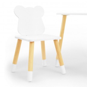 Комплект детской мебели стол и два стула Мишутка (Белый/Белый/Береза) в Камышлове - kamyshlov.ok-mebel.com | фото