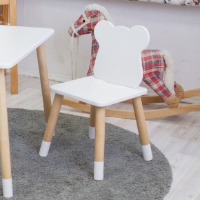 Комплект детской мебели стол и два стула Мишутка (Белый/Белый/Береза) в Камышлове - kamyshlov.ok-mebel.com | фото 2