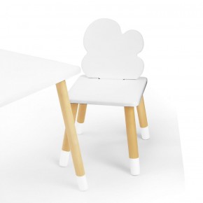 Комплект детской мебели стол и два стула Облачко (Белый/Белый/Береза) в Камышлове - kamyshlov.ok-mebel.com | фото 1