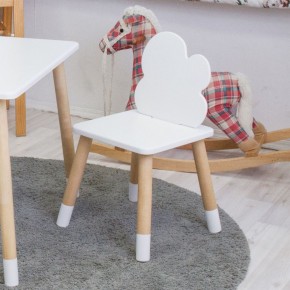 Комплект детской мебели стол и два стула Облачко (Белый/Белый/Береза) в Камышлове - kamyshlov.ok-mebel.com | фото 3