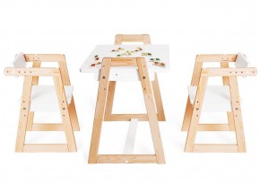 Комплект детской мебели стол и  два стула Я САМ "Лофт-Дуо" (Белый) в Камышлове - kamyshlov.ok-mebel.com | фото