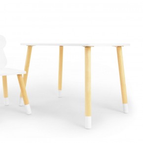 Комплект детской мебели стол и стул Облачко (Белый/Белый/Береза) в Камышлове - kamyshlov.ok-mebel.com | фото