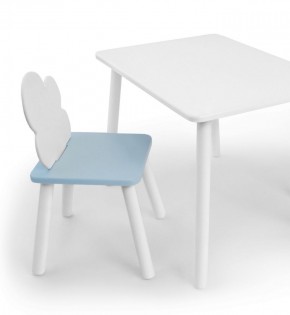Комплект детской мебели стол и стул Облачко (Белый/Голубой/Белый) в Камышлове - kamyshlov.ok-mebel.com | фото 1