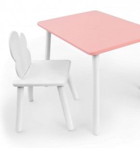 Комплект детской мебели стол и стул Облачко (Розывый/Белый/Белый) в Камышлове - kamyshlov.ok-mebel.com | фото