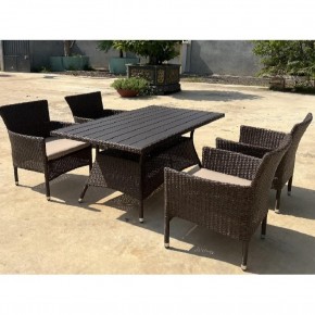 Комплект мебели из иск. ротанга AM-196B/T196 Brown 4Pcs (4+1) в Камышлове - kamyshlov.ok-mebel.com | фото 3