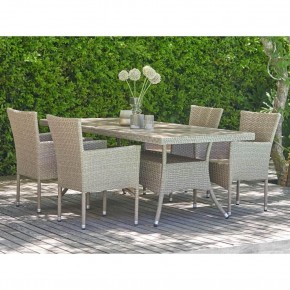 Комплект плетеной мебели AM-196/T196 Beige 4Pcs (4+1) в Камышлове - kamyshlov.ok-mebel.com | фото 1