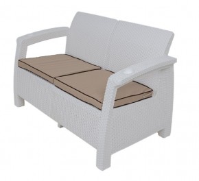 Комплект уличной мебели Yalta Premium Terrace Set (Ялта) белый (+подушки под спину) в Камышлове - kamyshlov.ok-mebel.com | фото 2