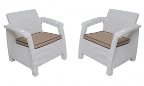 Комплект уличной мебели Yalta Premium Terrace Set (Ялта) белый (+подушки под спину) в Камышлове - kamyshlov.ok-mebel.com | фото 4