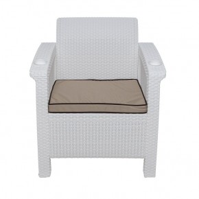 Комплект уличной мебели Yalta Premium Terrace Set (Ялта) белый (+подушки под спину) в Камышлове - kamyshlov.ok-mebel.com | фото 6