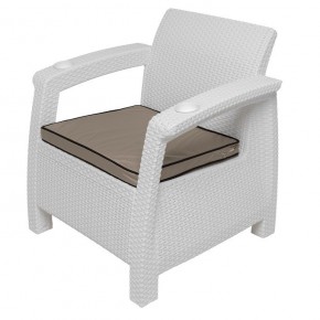 Комплект уличной мебели Yalta Premium Terrace Set (Ялта) белый (+подушки под спину) в Камышлове - kamyshlov.ok-mebel.com | фото 7