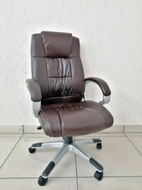 Кресло Barneo K-6 для руководителя (коричневая экокожа) в Камышлове - kamyshlov.ok-mebel.com | фото